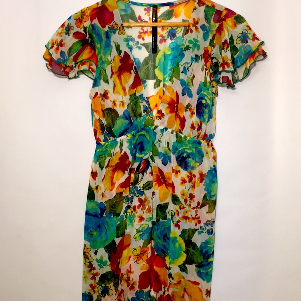 Renee C. Sheer Floral Cover up